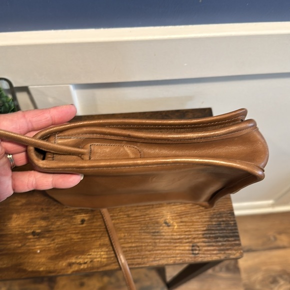 Coach Vintage Leather Compact Pouch bag brown leather turnlock - Picture 6 of 14